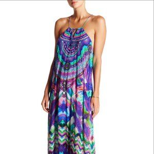 Shahida Parides Drawstring Halter Neck Maxi Dress